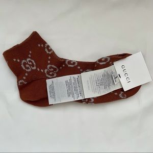 NWT GG intarsia Cotton-blend Lamé Ankle Socks